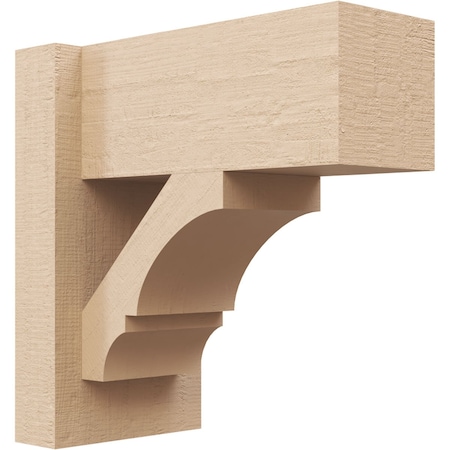 Ekena Millwork 6-in W x 12-in D x 12-in H Balboa Block Rough Cedar Woodgrain TimberThane Outlooker, Primed Tan OUTUR060X12X12BOA44RCPR